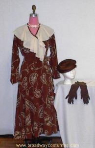h3340 1930s woman day dress