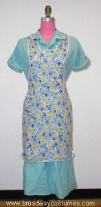 h3445 1940s woman house dress