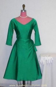 h3555 1950s woman cocktail gown