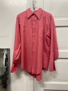 Danny’s pink prom shirt costume for Grease